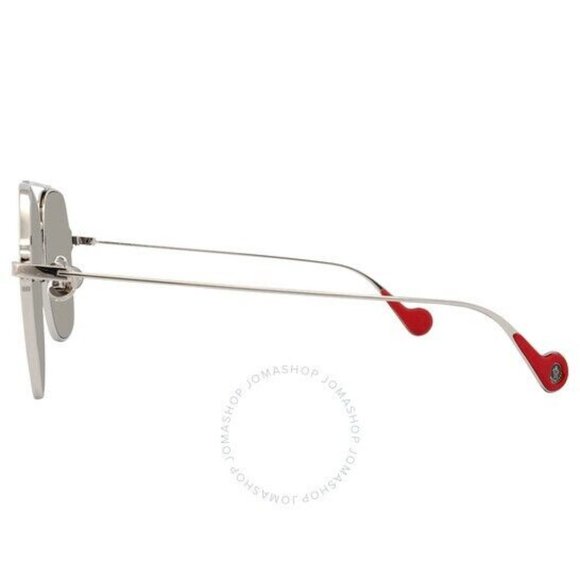 ✅NEW MONCLER ML0159-D 16C SILVER AUTHENTIC SUNGLASSES 60-20 135 W/CASE - Picture 3 of 4